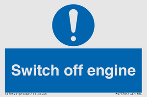 Switch off engine